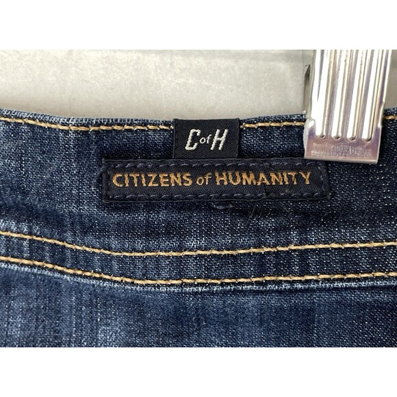 Citizens of Humanity Jeans Womens 30 Blue Dani Cropped Straight Leg Cuffed COH - Picture 14 of 14